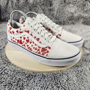 Vans Old Skool Valentines Hearts Sneakers Women's 9.5 Men's 8
